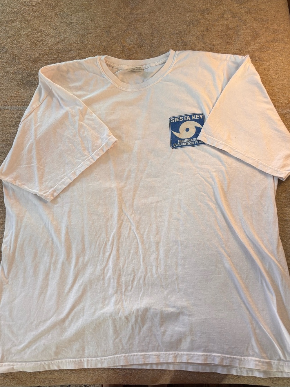 Comfort Colors White Short Sleeve Tee with Blue Siesta Key Graphic